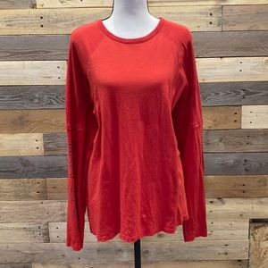 Unisex long sleeve Pima cotton graphic Armani Exchange long sleeve shirt L